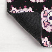 Pastel Pink Skull and Crossbones Mousepad (Ecke)