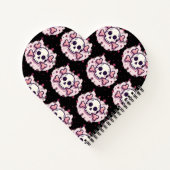 Pastel Pink Skull and Crossbones Notizblock (Rückseite)