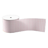 Pastel Pink Small Gingham Ripsband (Spule)