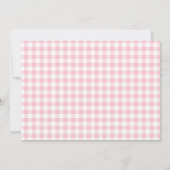 Pastel Pink Small Gingham Whimsikkalligraphie Mitteilungskarte (Rückseite)