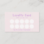 Pastel Pink Sprinkle Bakery Loyalty Rewards Visitenkarte (Rückseite)