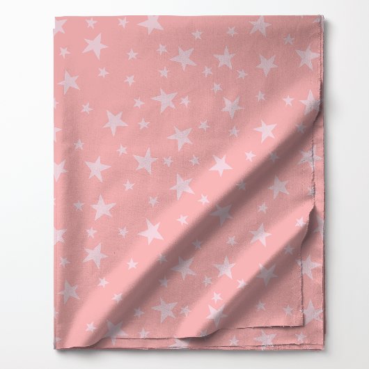 Pastel Pink Starry Sky Celestial Muster Stoff