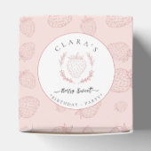 Pastel Pink Strawberry Patterns Geburtstag Geschenkschachtel (Oben)