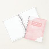 Pastel Pink Streifen Krawatte Farbe Name Sketch Notizblock (Innenseite)