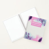 Pastel Pink Streifen Krawatte Farbe Name Sketch Notizblock (Innenseite)