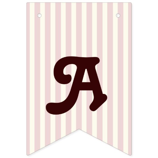 Pastel Pink Stripe Niedlich Baby Koala Girl Geburt Wimpelkette (Dritte Fahne)