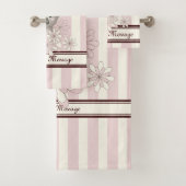Pastel Pink Stripe Niedlich Baby Koala Kinder Mädc Badhandtuch Set (Insitu)
