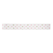 PASTEL PINK & TAN POLKA DOTS SATINBAND (Vorderseite)
