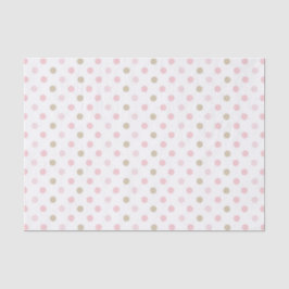 PASTEL PINK & TAN POLKA DOTS SEIDENPAPIER