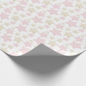 PASTEL PINK & TAN STARS GESCHENKPAPIER (Ecke)