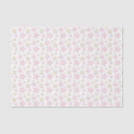 PASTEL PINK & TAN STARS SEIDENPAPIER