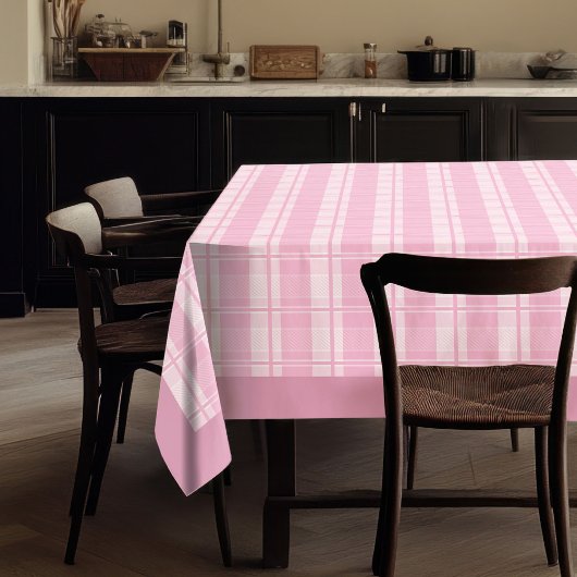 Pastel Pink Tartan Tabletecloth für gemütliche Ans Tischdecke