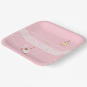 Pastel Pink Tennis Match Pappteller (Gewinkelt)