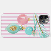Pastel Pink Ticking Strip Weihnachtsschmuck Case-Mate iPhone Hülle (Rückseite (Horizontal))
