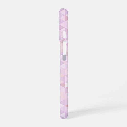 Pastel Pink Triangle Pattern iPhone 16 Hülle (Linke Seite)
