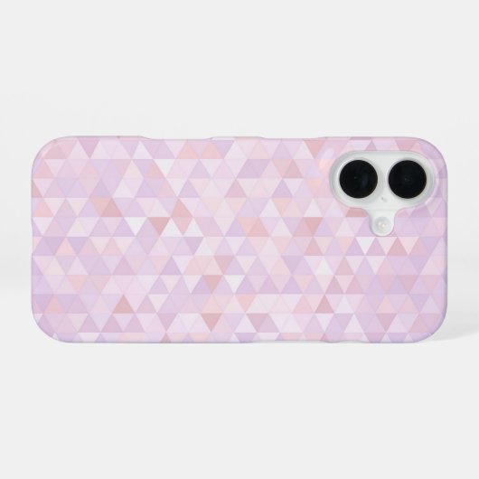 Pastel Pink Triangle Pattern iPhone 16 Hülle (Rückseite (Horizontal))