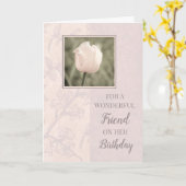 Pastel Pink Tulips Friend Geburtstag Karte (Gelbe Blume)
