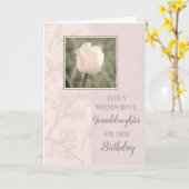 Pastel Pink Tulips Grandtochter Geburtstag Karte (Gelbe Blume)