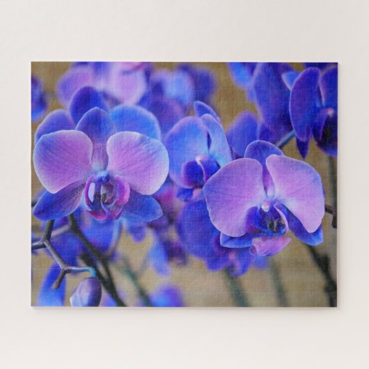 Pastel Pink und Blue Orchids Jigsaw Puzzle (Horizontal)