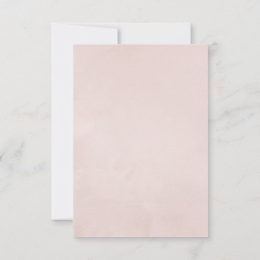 Pastel Pink und Gray Boho Bläsernchen-Dusche Dankeskarte (Rückseite)