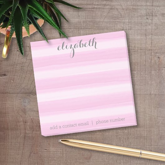 Pastel Pink und Gray Stationery Suite für Frauen Post-it Klebezettel