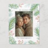 Pastel Pink und Grüne Heilige Weihnachten (Vorderseite)