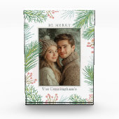 Pastel Pink und Grüne Heilige Weihnachten Fotoblock (Vorderseite)