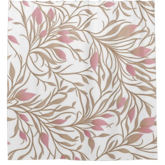 Pastel Pink und Tan, boho, trendig, elegant, elega Duschvorhang (Vorderseite)