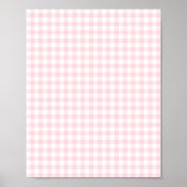 Pastel Pink und White Gingham Poster (Vorne)
