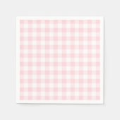 Pastel Pink und White Gingham Serviette (Vorderseite)