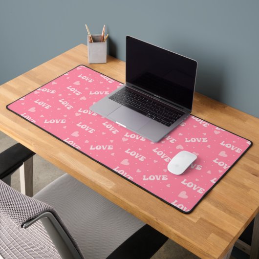 PASTEL PINK VALENTINE LIEBE SCRIPT SCHREIBTISCHUNTERLAGE (Büro 2)