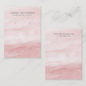 Pastel Pink Wasserfarbenschmuck Earring Display Visitenkarte (Vorne/Hinten)