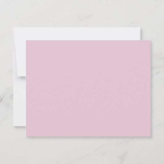 pastel pink wavy border note card einladung (Rückseite)