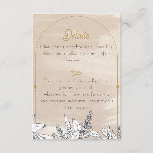 Pastel Pink Wedding Enclosure Card Begleitkarte (Vorderseite)