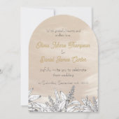 Pastel Pink Wedding Invitation Einladung (Vorderseite)