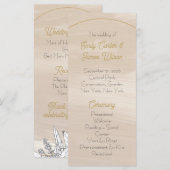 Pastel Pink Wedding Programm (Vorne/Hinten)