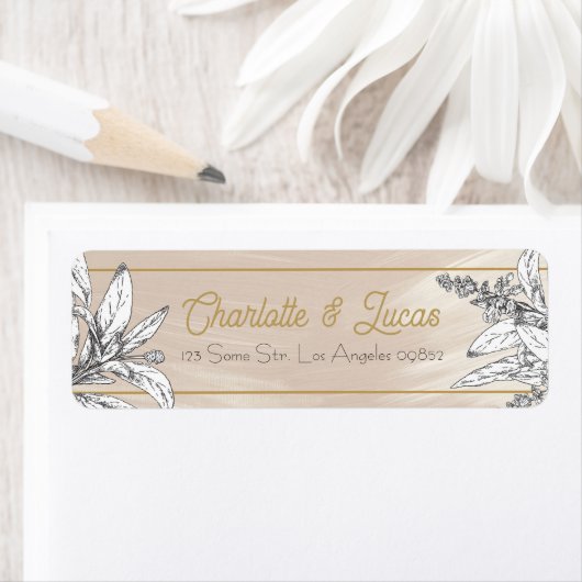 Pastel Pink Wedding Return Address Label (Insitu)