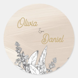 Pastel Pink Wedding Runder Aufkleber