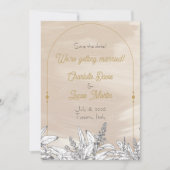 Pastel Pink Wedding Save the Date Card Einladung (Vorderseite)