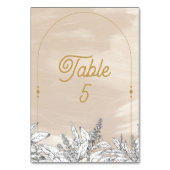 Pastel Pink Wedding Tischnummer (Vorderseite)