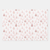 Pastel Pink Weihnachtsbaum Geschenkpapier Set (Vorderseite 2)