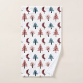 Pastel Pink Weihnachtsbaum Muster Urlaub Badhandtuch Set (Handtuch)