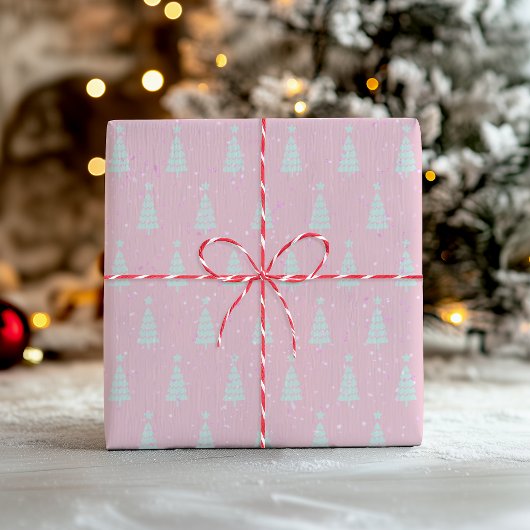 Pastel Pink Weihnachtsbaum Seidenpapier
