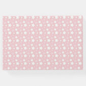 PASTEL PINK & WHITE STARS & TAN TEDDY BEAR GÄSTEBUCH (Rückseite)