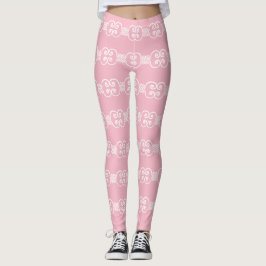 Pastel Pink White Viktorianisch 4Ashley Leggings