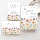 Pastel Pink Wild Blume Hochzeitsprogramm