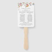 Pastel Pink Wild Blume Hochzeitsprogramm Fächer (Rückseite)