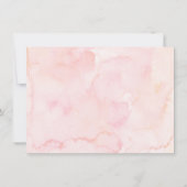 Pastel Pink Wildblume Meadow Baby Dusche Dankeskarte (Rückseite)