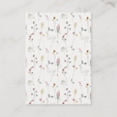 Pastel Pink Wildblume Wappen Hochzeitsgeschenk-Reg Begleitkarte (Rückseite)