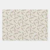 Pastel Pink Wilde Blume Buds Geschenkpapier Set (Vorderseite 3)